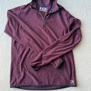 New Balance Maroon Quarter-Zip Pullover